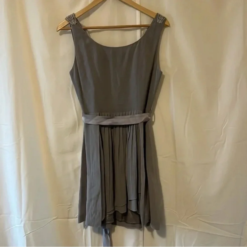 Maria Grazia Severi Sleeveless Grey Dress with Side Zippers a294